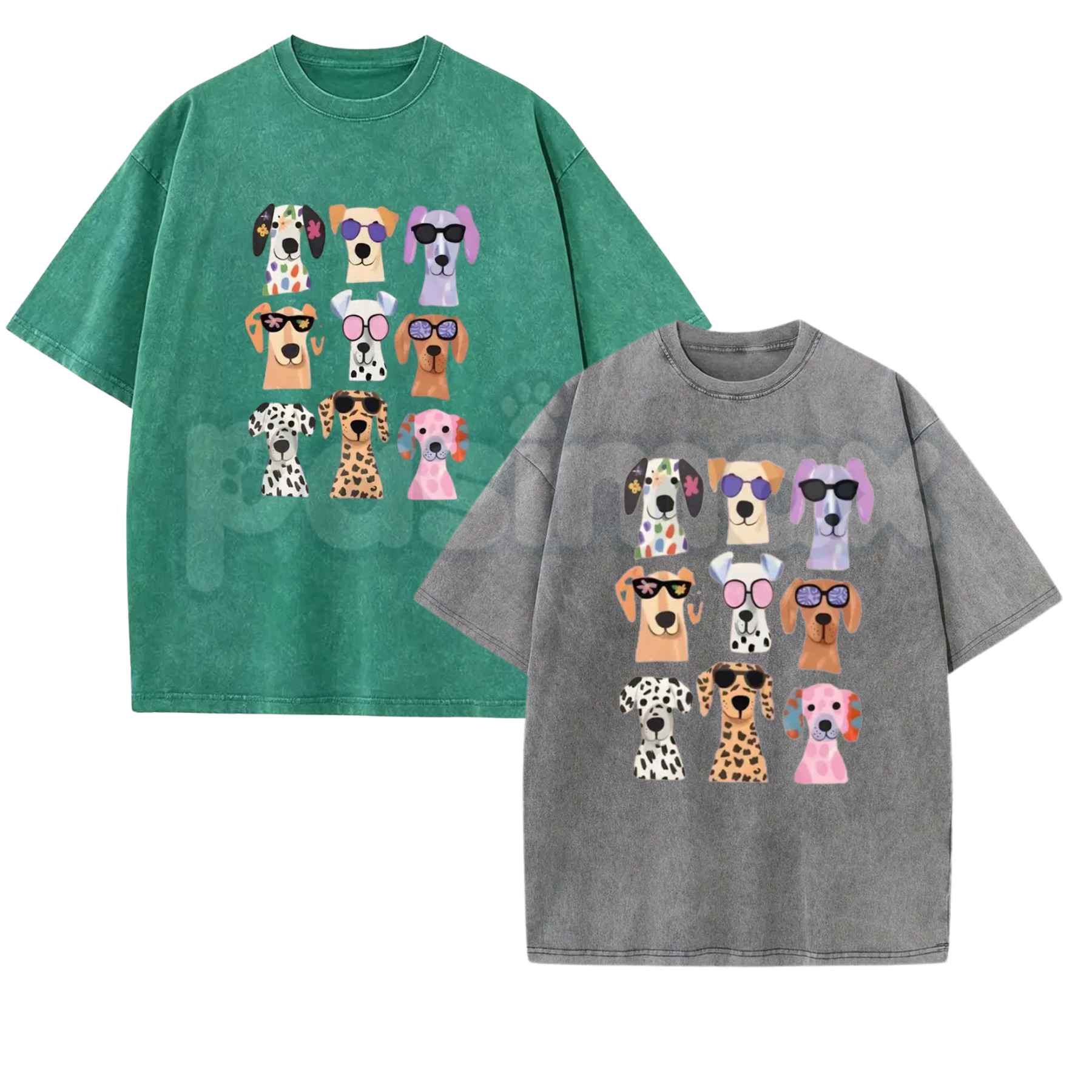 Cute Funny Dog Graphic T-Shirt – Adorable Goofy Canine Retro Cartoon Meme Tee, Vintage Washed Lightweight Cotton Unisex Top-Pasimax