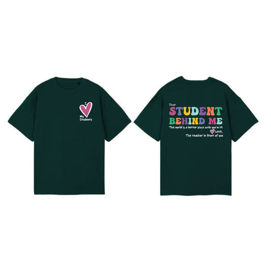 Cute Heart & Letter T-Shirt for Women - Casual Graphic Tee, Stylish Short Sleeve Top-Pasimax