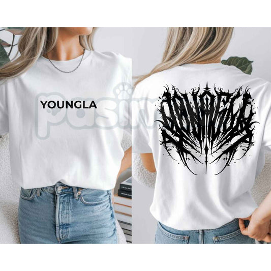 Cyber Sigilism Back Graphic T-Shirt – Y2K Neo-Tribal Streetwear Unisex Cotton Tee-Pasimax