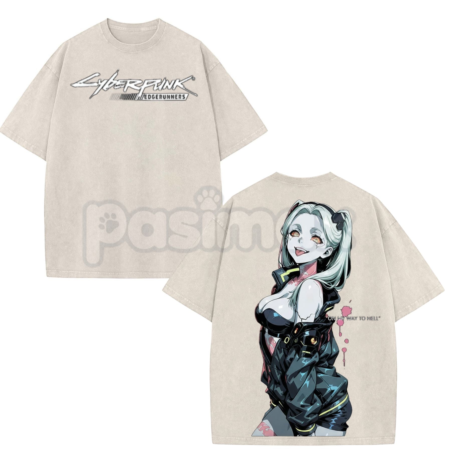 Cyberpunk Edgerunners Rebecca Washed T-Shirt – Pasimax