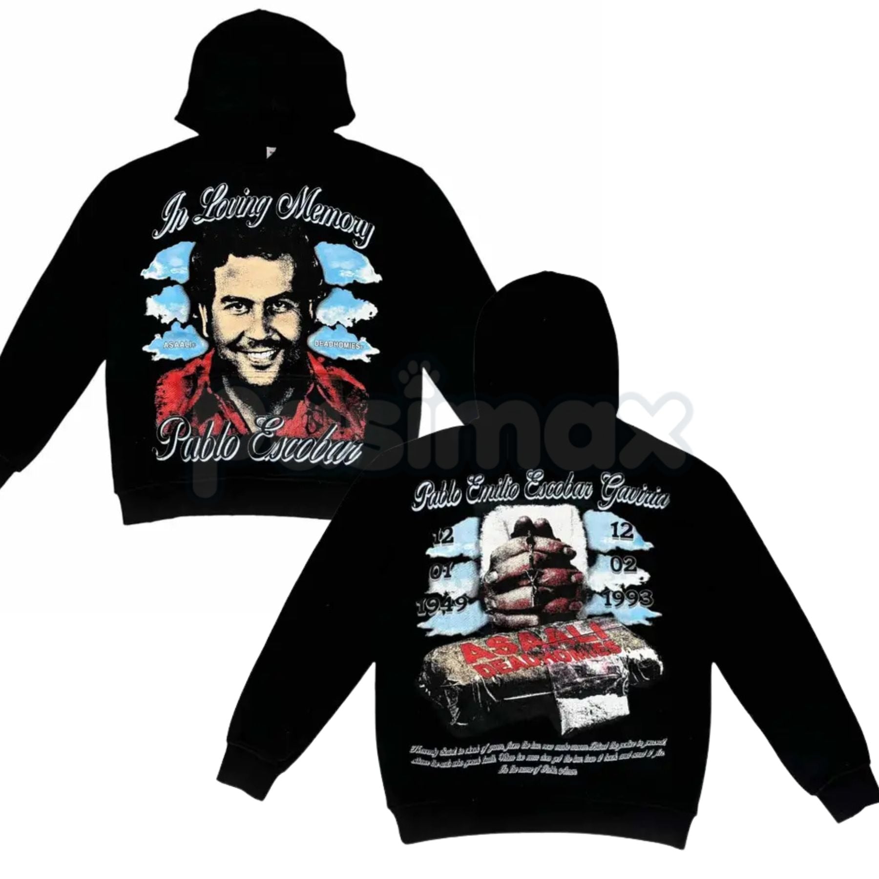 DEADHOMIE$ In Loving Memory Pullover – Memorial Tribute Hoodie, Loss & Remembrance Graphic Streetwear, Unisex-Pasimax