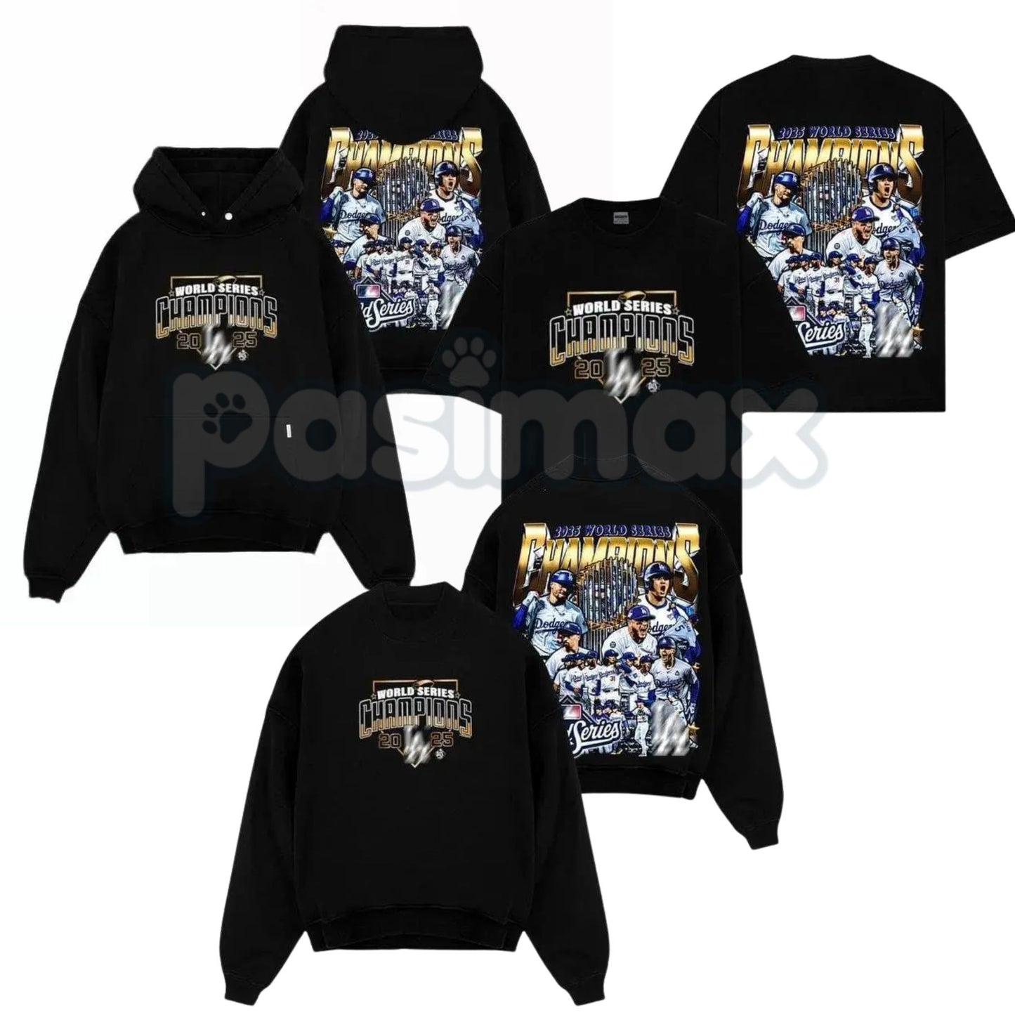 DODGERS WORLD SERIES CHAMPS 2025 Hoodie – Commemorative Dodgers Nation Fan Pullover, Unisex Championship Apparel-Pasimax