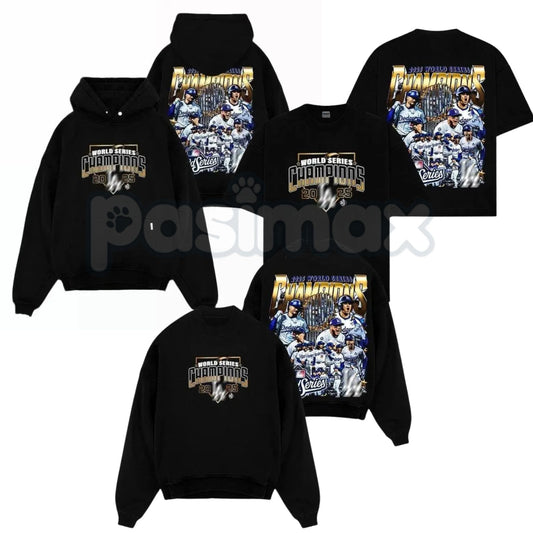 DODGERS WORLD SERIES CHAMPS 2025 Hoodie – Commemorative Dodgers Nation Fan Pullover, Unisex Championship Apparel-Pasimax