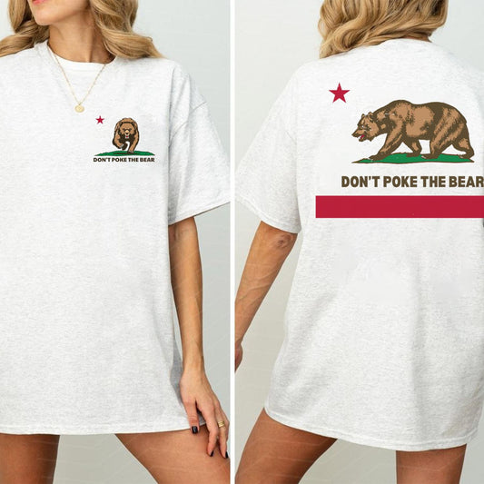 "DON'T POKE THE BEAR" T-shirt - Symbolic Protest Tee, 2-Sided Unisex Apparel-Pasimax