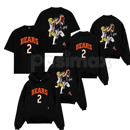 Da Bears Fit – DJ Moore 2 'Catch' Game Day Cotton Hoodie, Soft & Comfortable Sweatshirt and T-Shirt-Pasimax