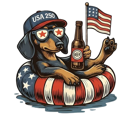 Comfort Colors® 250th Anniversary Dachshund 4th of July T-Shirt – Funny Patriotic Dog Lover Tee, Semiquincentennial USA 1776–2026 Shirt, Wiener Dog Independence Day Gift