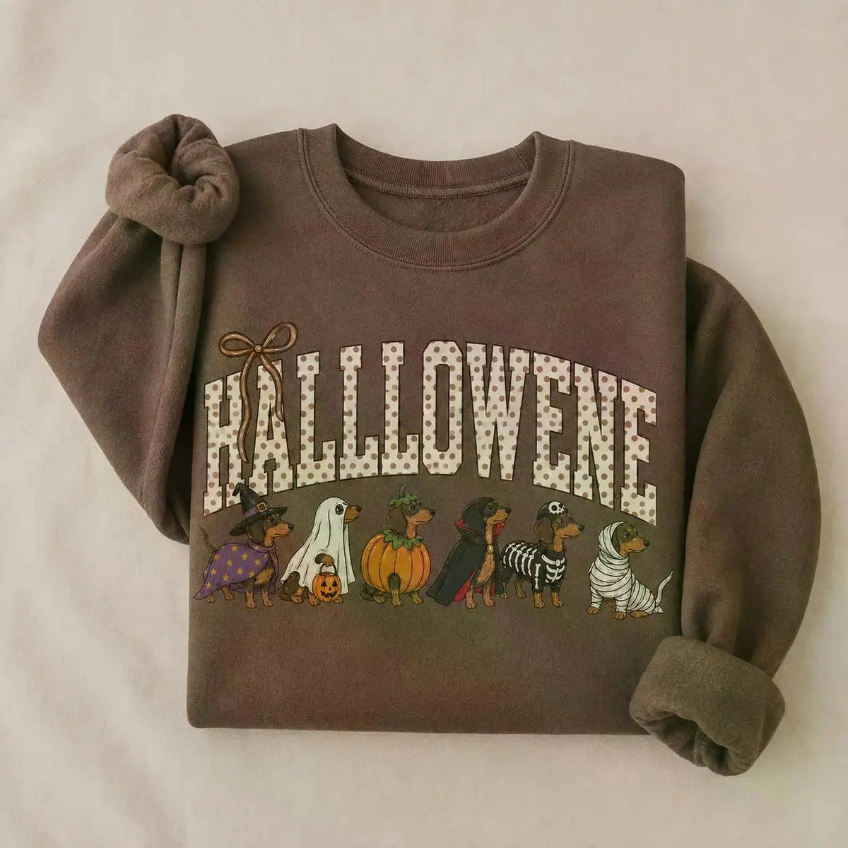 Dark Chocolate 30+ Halloween Dog Breeds Sweatshirt | Dog Mom Fall Crewneck