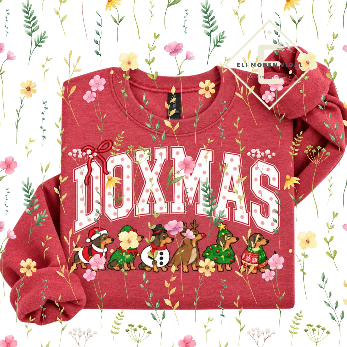 Christmas 30+ Dog Breed Sweatshirt | Merry Dogmas Holly Xmas Crewneck