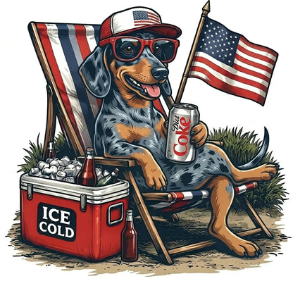 Comfort Colors® 50+ Dog Funny 4th of July T-Shirt – Retro Labrador Retriever Diet Coke Graphic Tee, Patriotic Animal Meme Shirt, Vintage USA Dog Lover Top