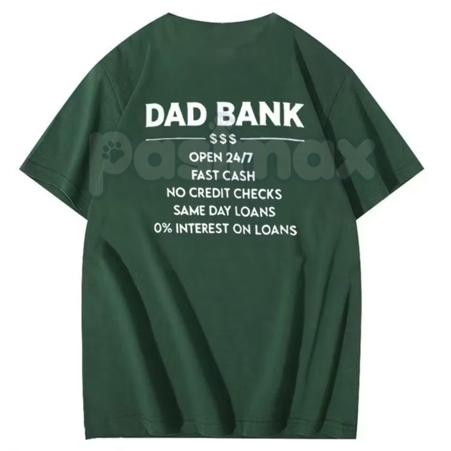 "Dad Bank 24/7" Funny Father's Day T-Shirt – Humorous ATM Provider Men's Graphic Tee-Pasimax