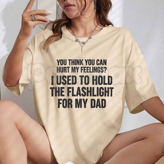 Dad's Flashlight Helper T-Shirt – Funny DIY Garage Humor Unisex Tee-Pasimax