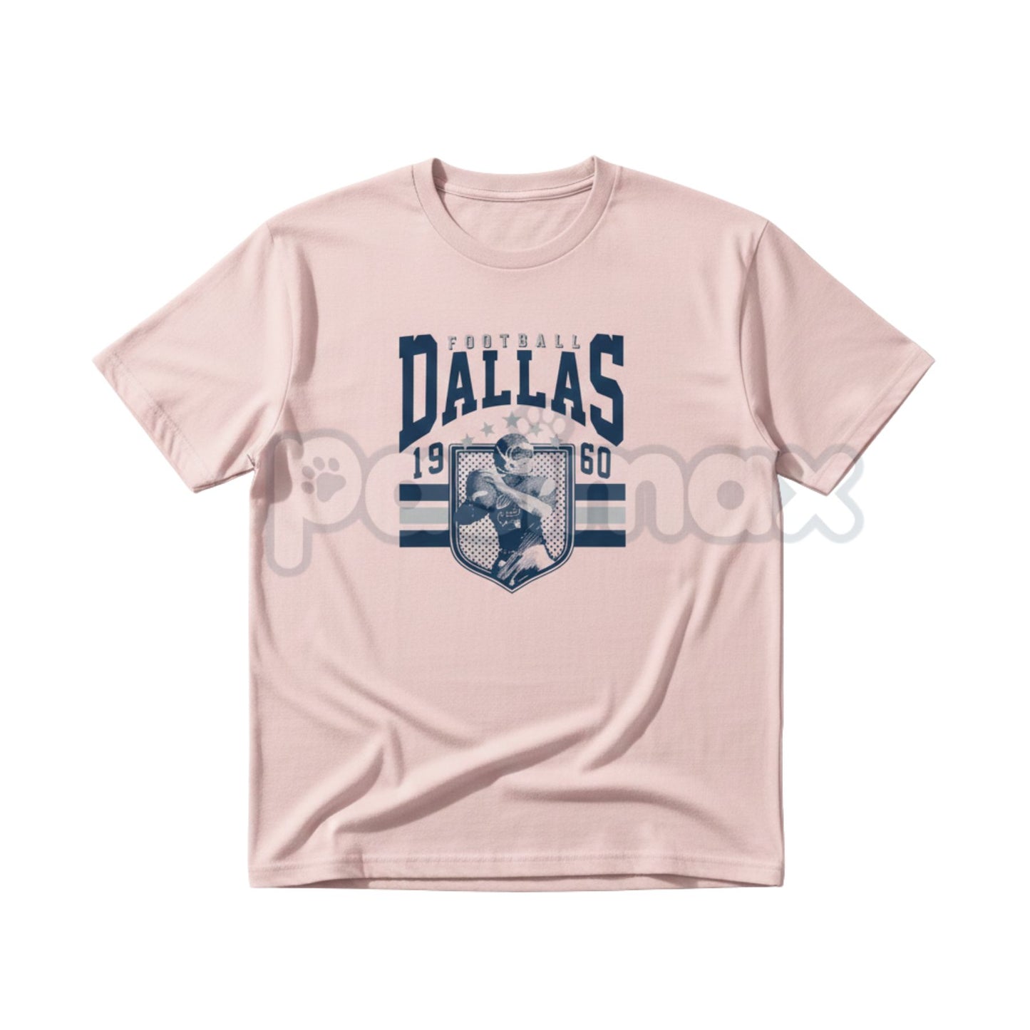 Dallas 1950s Football Graphic Men's T-Shirt - Retro Texas Sports Tee, Vintage Pro Football History Apparel, Classic Dallas Fan Gift-Pasimax