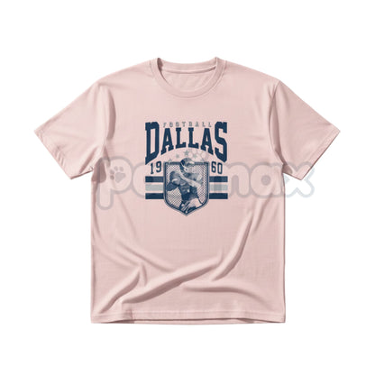 Dallas 1950s Football Graphic Men's T-Shirt - Retro Texas Sports Tee, Vintage Pro Football History Apparel, Classic Dallas Fan Gift-Pasimax
