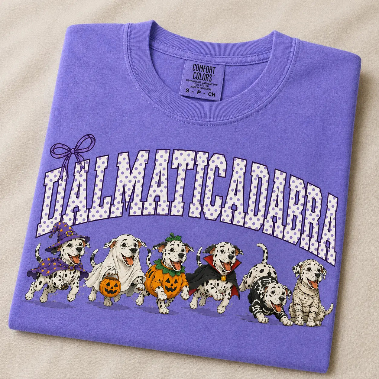 Comfort Colors® Dog Breeds Halloween T-Shirt – Funny Dog Mom Spooky Season Graphic Tee, Vintage Pet Lover Unisex Top