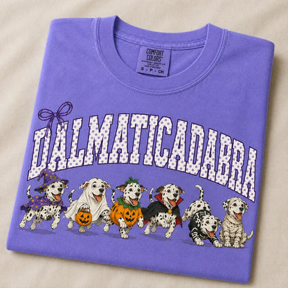 Comfort Colors® Dog Breeds Halloween T-Shirt – Funny Dog Mom Spooky Season Graphic Tee, Vintage Pet Lover Unisex Top