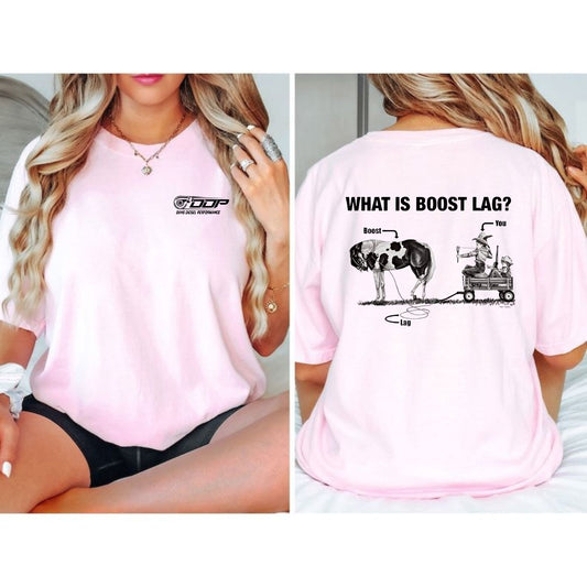 "Dan's Dsel Performance - What is Boost Lag?" T-Shirt - Funny Gift for Car & Truck Lovers, Unisex Performance Tee-Pasimax