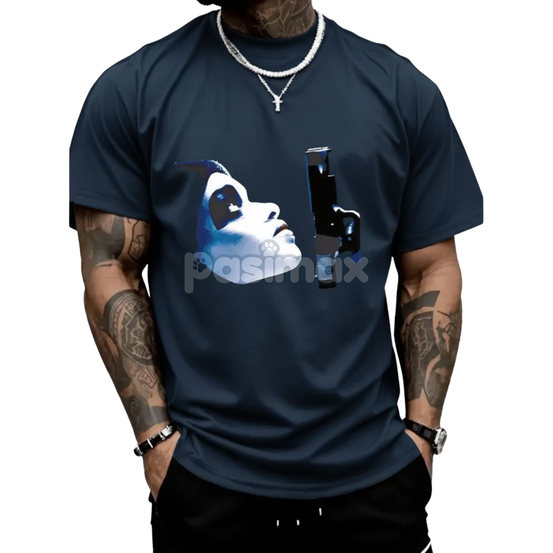 thumbnail image 2 of RTP Dead Presidents White T-Shirt For Men – Fits Nike Air Vapormax Plus Lemon Lime Teal Sneaker Style 2 of 4