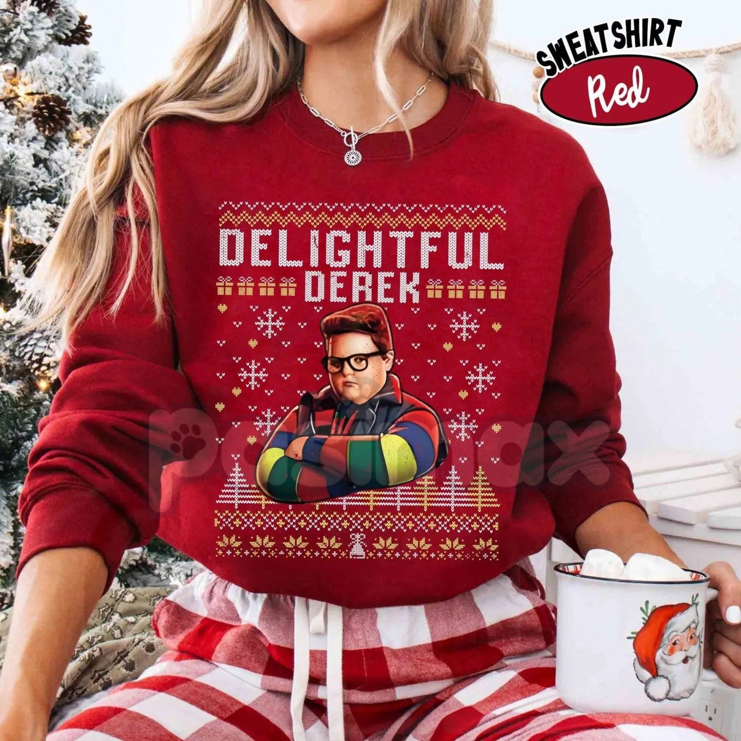 Delightful Derek Christmas Shirt Sweatshirt | Comfort Color Movie Shirt | Funny Step Brothers Quote Jumper | Will Ferrell Comedy Gift-Pasimax