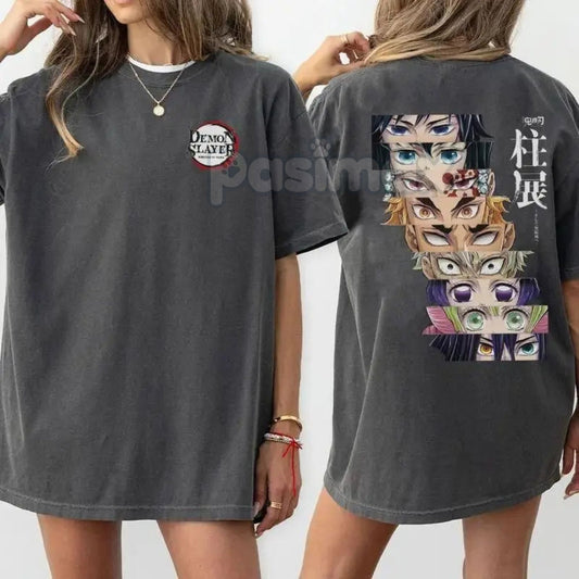 Demon Slayer Hashira Team Shirt - Tanjiro Nezuko Zenitsu Inosuke Graphic Tee, Ultimate Squad T-shirt-Pasimax