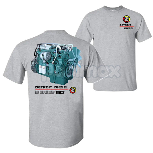 Detroit Diesel Series 60 Engine T-Shirt - Vintage Truck Mechanic Graphic Tee, Rig Life Apparel, Unisex Diesel Power Shirt-Pasimax