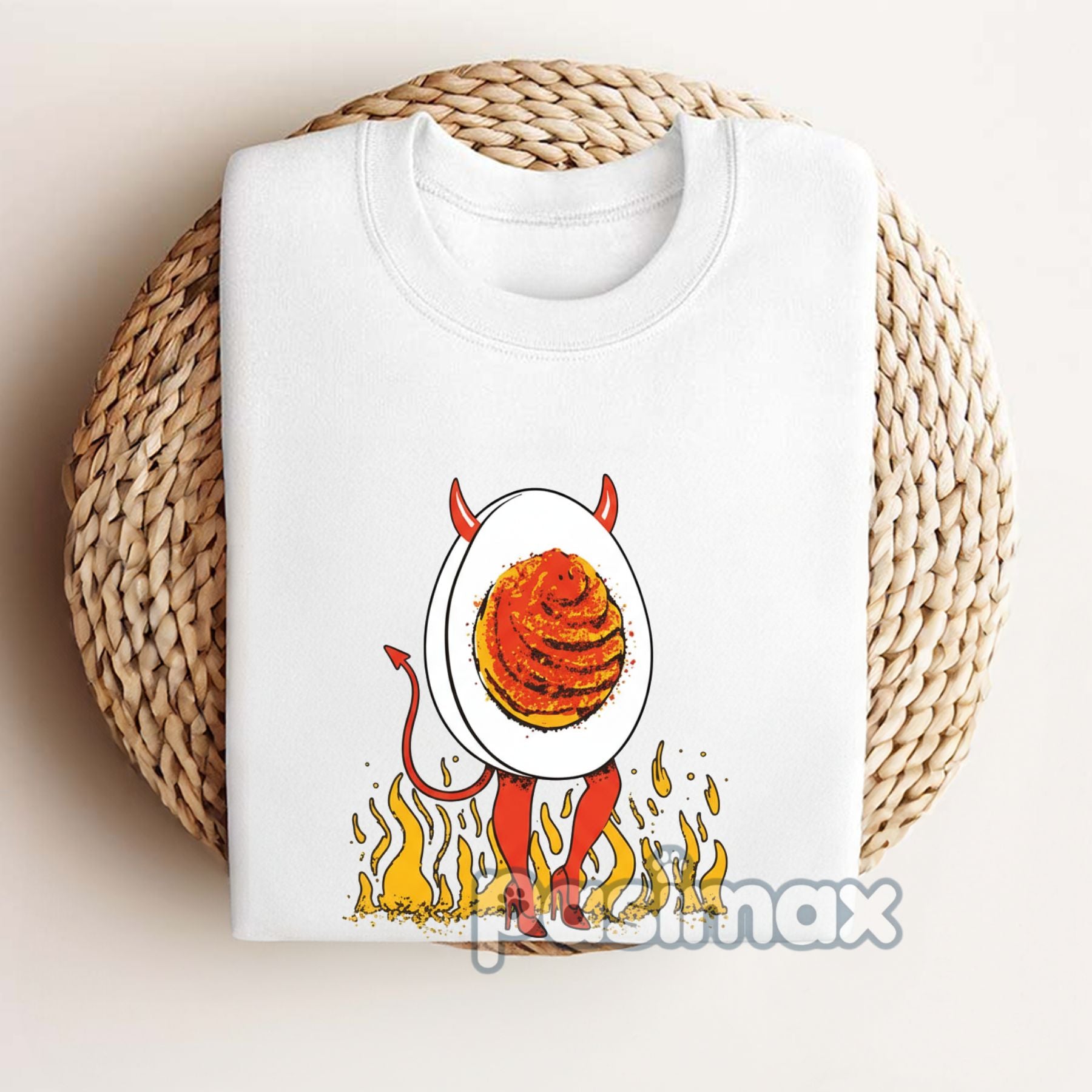 Deviled Egg Enthusiast Graphic T-Shirt - Foodie Fan Apparel, Retro Egg Tee-Pasimax