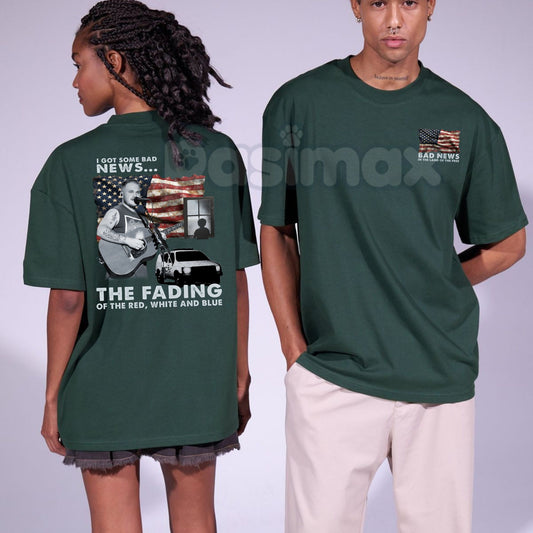 Distressed Americana T-Shirt - Fading Red, White & Blue Graphic Tee, Retro Patriotic Apparel, Unisex Vintage Style-Pasimax