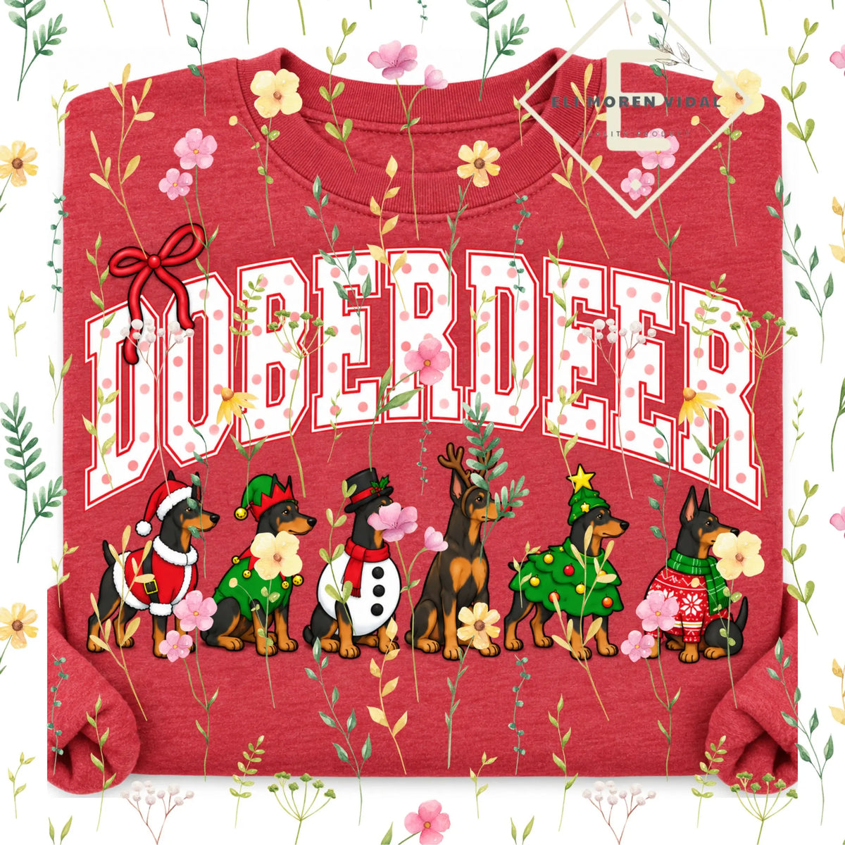 Christmas 30+ Dog Breed Sweatshirt | Merry Dogmas Holly Xmas Crewneck