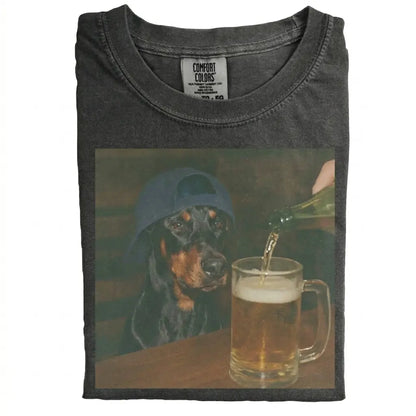 Comfort Colors® Custom Dog Breeds Beer T-Shirt – Vintage 90s Funny Edgy Dog Meme Tee, Aesthetic Brewery Lover Dog Dad Gift Shirt
