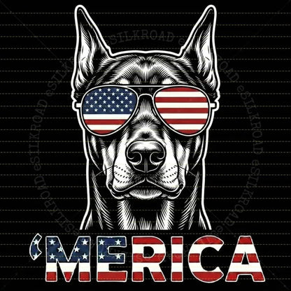 Comfort Colors® Vintage Dog 4th of July T-Shirt – Retro Patriotic Puppy Graphic Tee, Aesthetic Red White and Blue Dog Mom Dad Independence Day Top