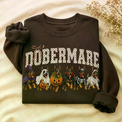 Dark Chocolate 30+ Halloween Dog Breeds Sweatshirt | Dog Mom Fall Crewneck