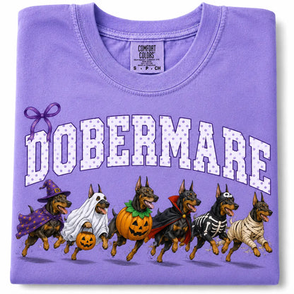 Comfort Colors® Dog Breeds Halloween T-Shirt – Funny Dog Mom Spooky Season Graphic Tee, Vintage Pet Lover Unisex Top