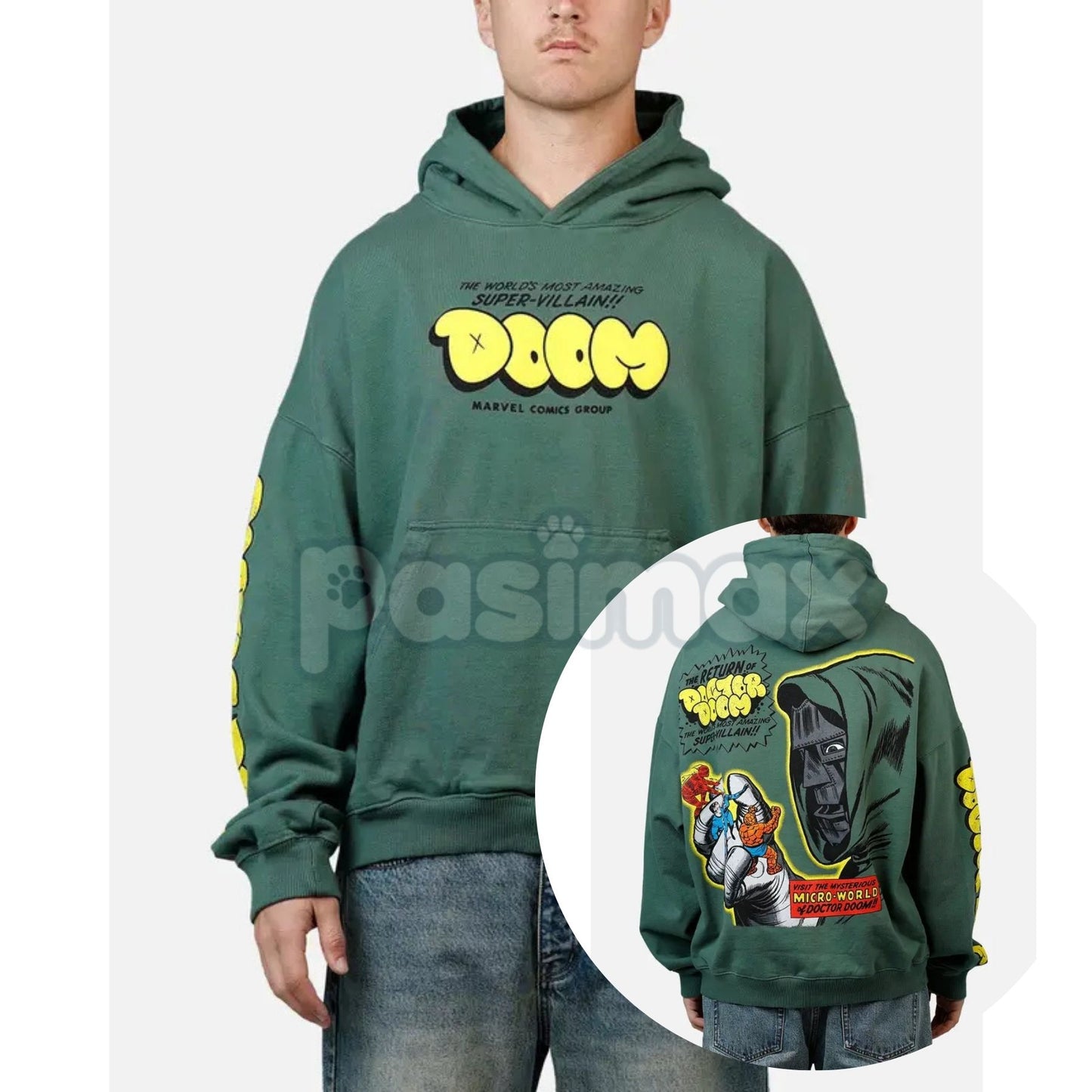 Doctor Doom Genius Ruler Premium Hoodie – Fantastic Four Marvel Supervillain Pullover, Latveria Monarch Apparel, Unisex-Pasimax