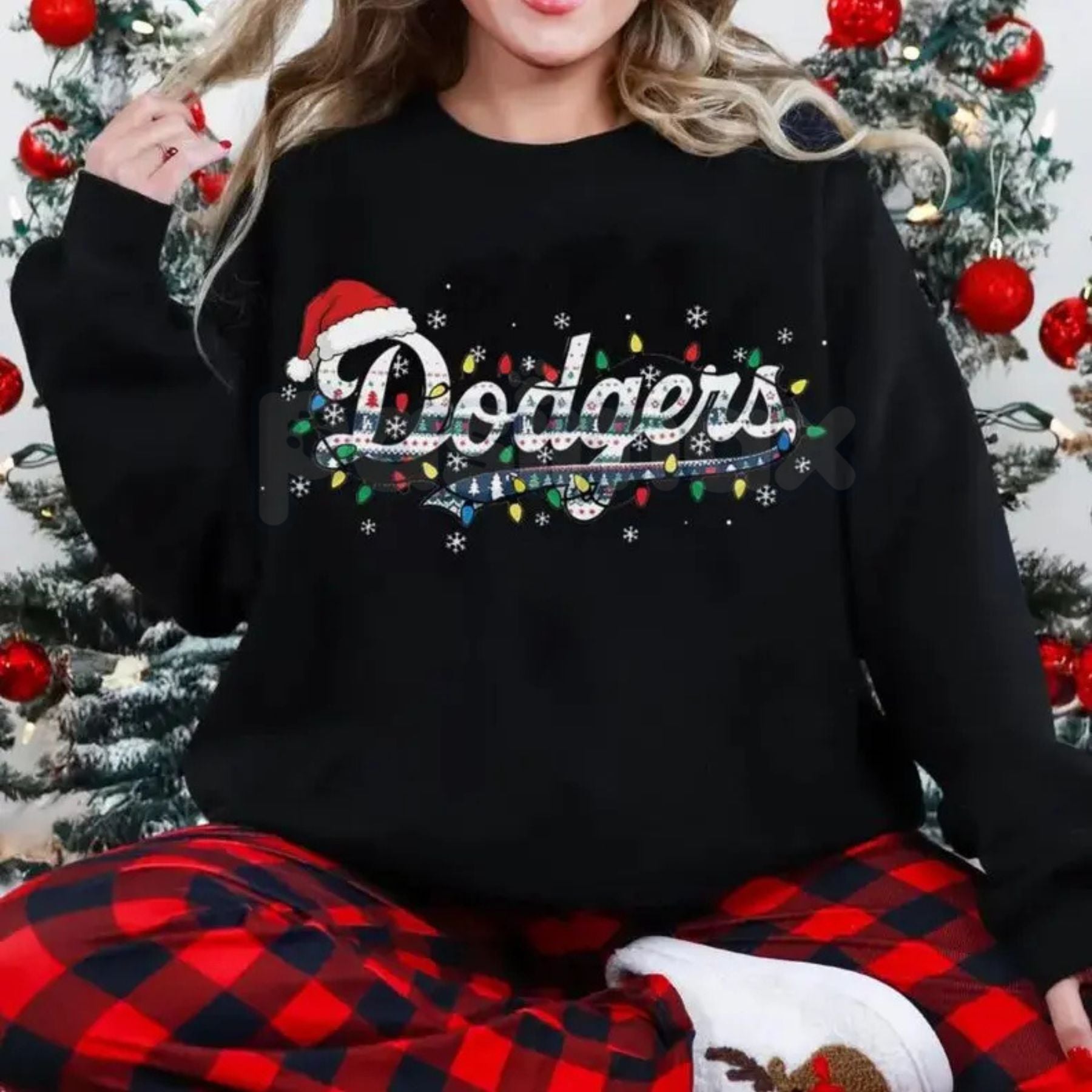 Dodgers Baseball Champions Christmas Sweatshirt | LA Dodgers Holiday Fan Gear | Festive World Series Crewneck Jumper-Pasimax
