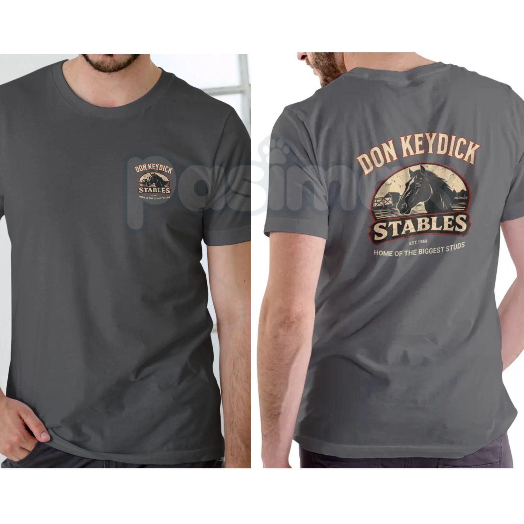 Don Keydick Stables Funny T-Shirt – Parody Equestrian Graphic Tee, Premium 100% Cotton Humorous Stable Name Top, Soft Lived-In Heavyweight Unisex Sarcastic Gift Shirt, Made in USA-Pasimax