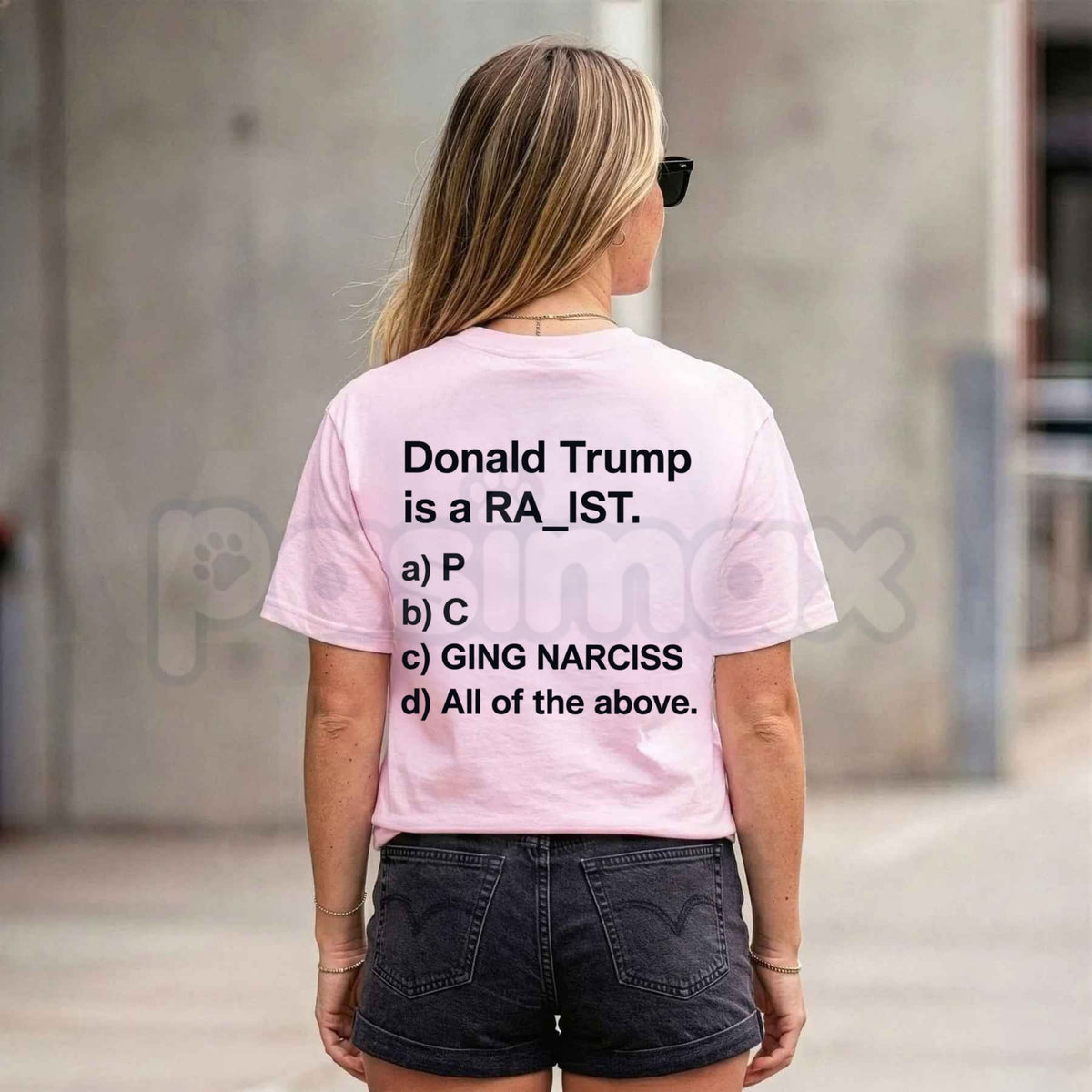 Donald Trump Is A Multiple Choice Quiz Funny Political T-Shirt – Sarcastic Humor Graphic Tee-Pasimax