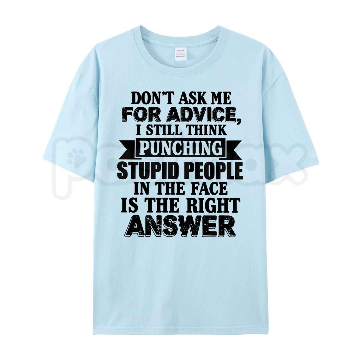 Dont Ask Me For Advice T Shirt – Funny Sarcastic Boundary Graphic Tee, Witty Unprofessional Consultant Unisex Classic Vintage Cotton Shirt-Pasimax