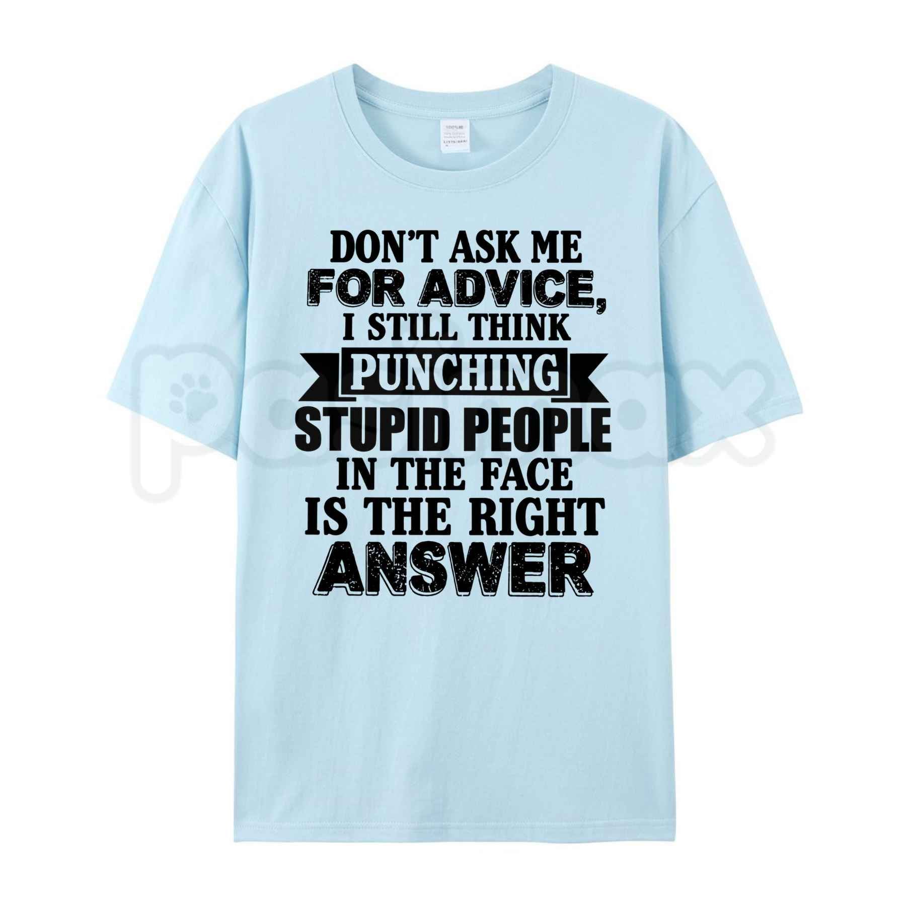 Dont Ask Me For Advice T Shirt – Funny Sarcastic Boundary Graphic Tee, Witty Unprofessional Consultant Unisex Classic Vintage Cotton Shirt-Pasimax