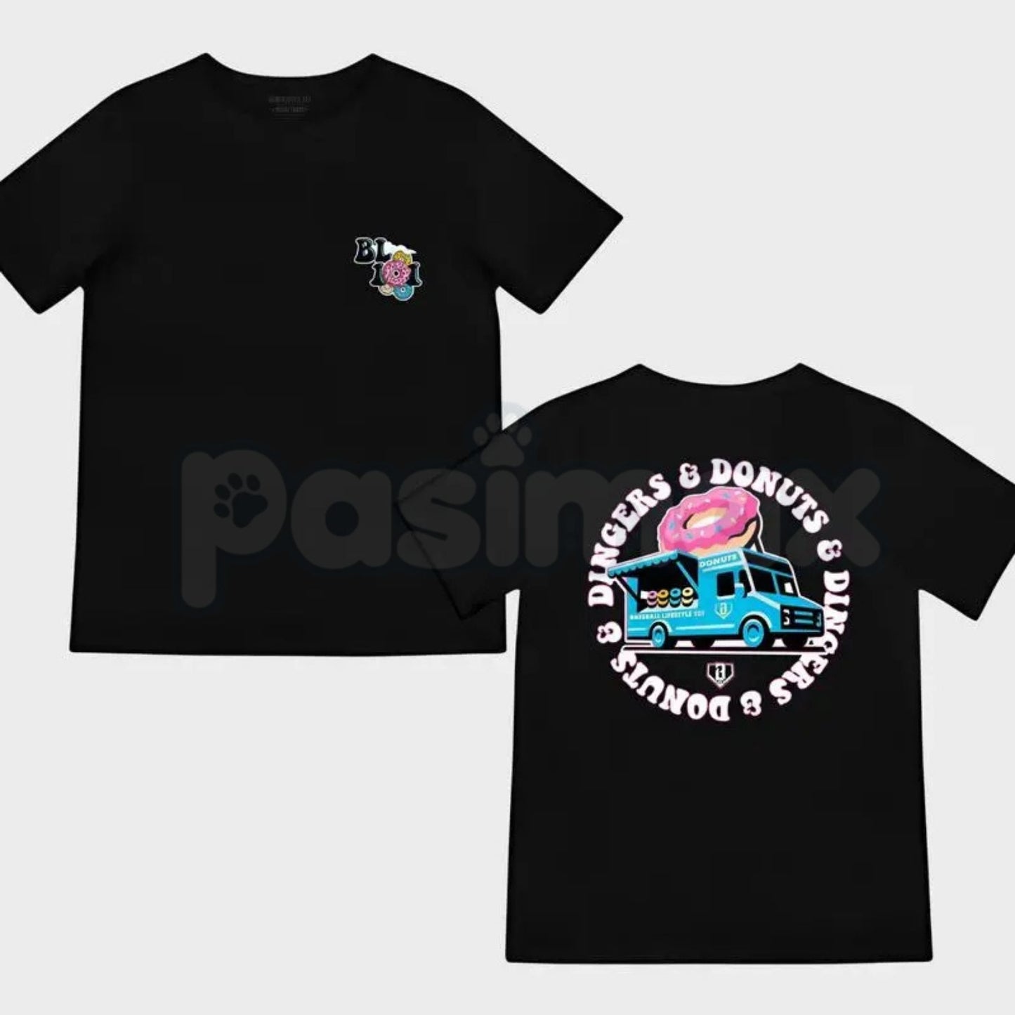 Donut Truck Graphic T-Shirt – Funny Bakery Food Truck Enthusiast Tee-Pasimax