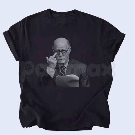 Dr. Donald Condie Courtroom Portrait T-Shirt – Funny Lawyer Middle Finger Unisex Tee-Pasimax