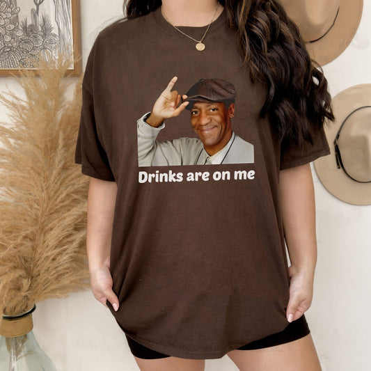"Drinks Are On Me" T-Shirt - Funny Party Tee, Humorous Drinking Shirt-Pasimax