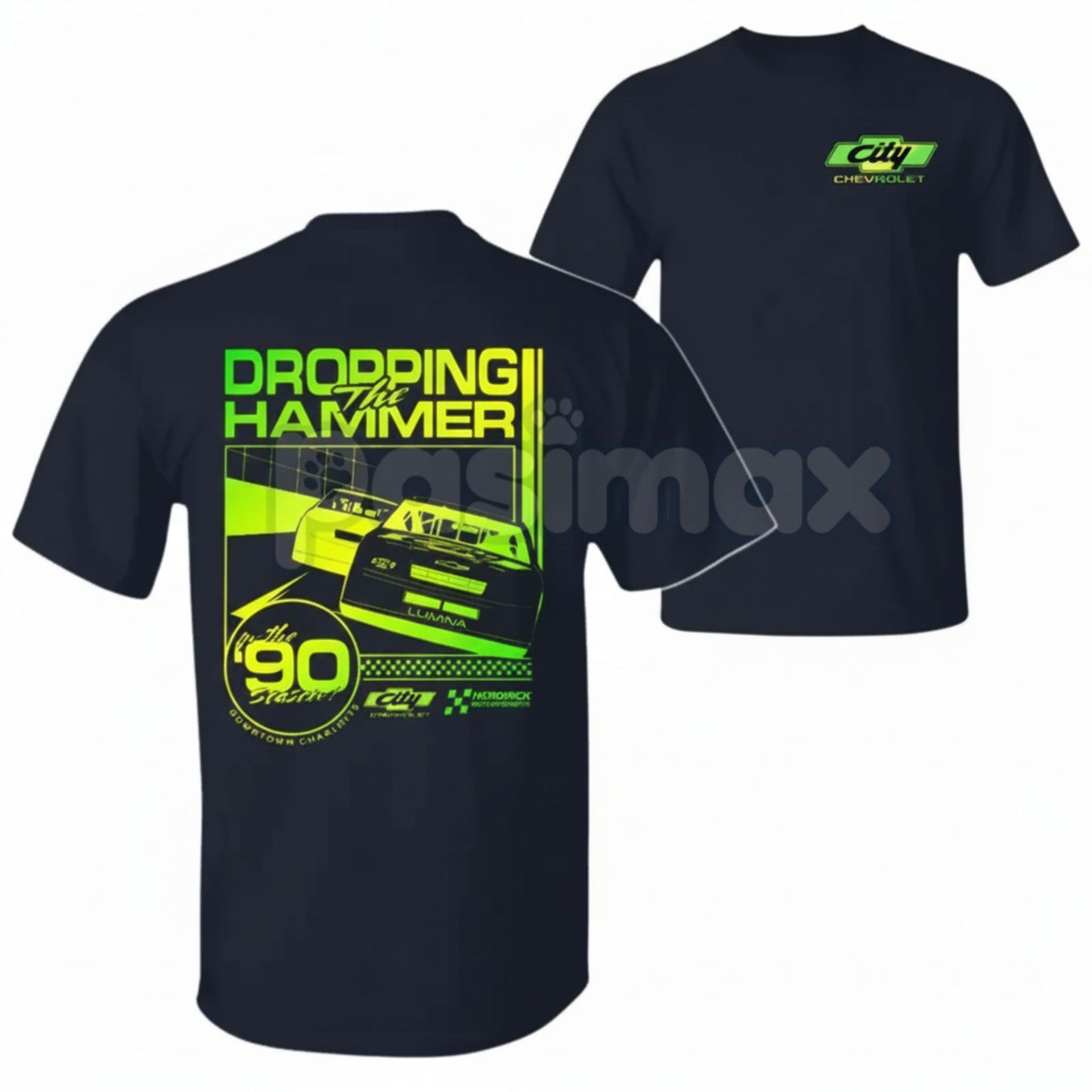 Dropping the Hammer Chevy T-Shirt - Chevy Performance Graphic Tee, American Muscle Racing Apparel, Automotive Fan Gift-Pasimax