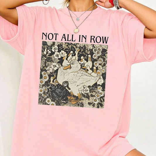 Ducks Not in a Row T-Shirt – Funny Vintage Mama Duck Graphic Tee, Mom Life Chaos Shirt, Chaotic Mom Gift, Sarcastic Mother's Day Top-Pasimax