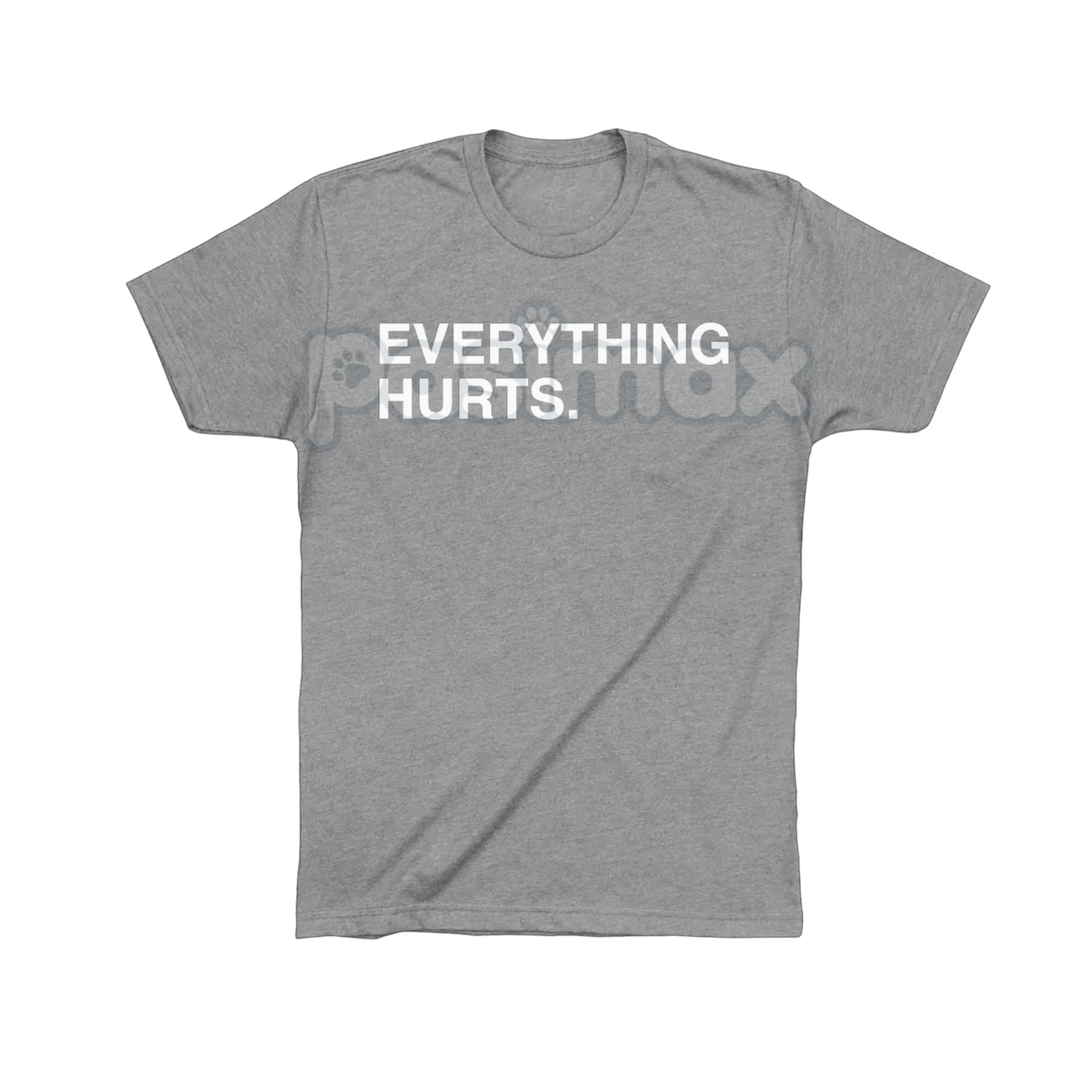 "EVERYTHING HURTS" Funny Graphic Tee - Workout & Chronic Pain Sarcastic Statement Shirt, Unisex Humor Apparel-Pasimax
