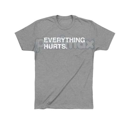 "EVERYTHING HURTS" Funny Graphic Tee - Workout & Chronic Pain Sarcastic Statement Shirt, Unisex Humor Apparel-Pasimax