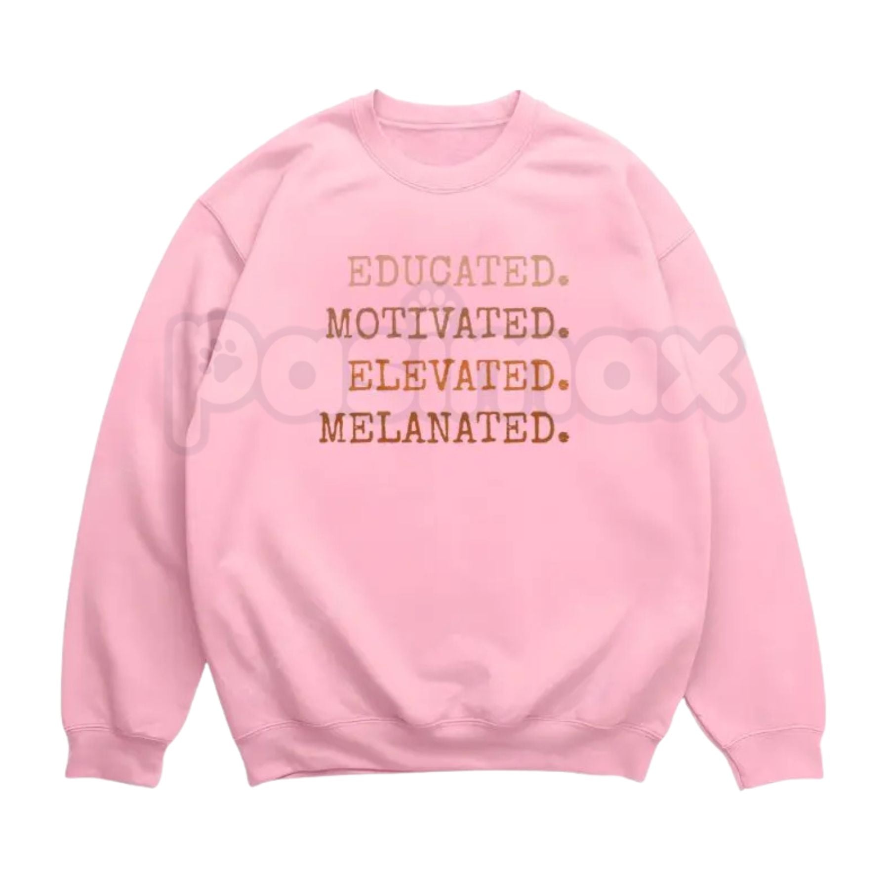 Educated Motivated Elevated Melanated Sweatshirt | Retro University Black Excellence Crewneck | Vintage HBCU Pride Jumper | Melanated Scholars Graphic Pullover | Academic Empowerment Top | Black History Month 2026 Shirt-Pasimax
