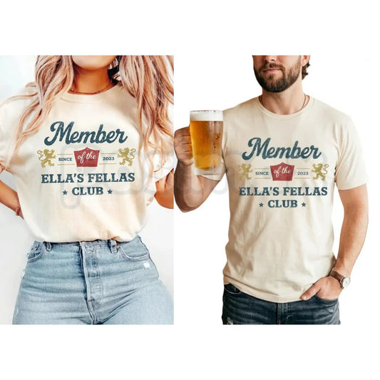 "Ellas Fellas Club" Western T-Shirt – Country Concert Graphic Tee, Premium 100% Cotton Rodeo Style Top, Soft Lived-In Heavyweight Retro Cowgirl Shirt, Made in USA-Pasimax