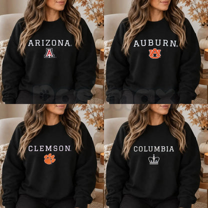 Embroidered College Gameday Sweatshirt – Classic Collegiate Tailgate Crewneck-Pasimax