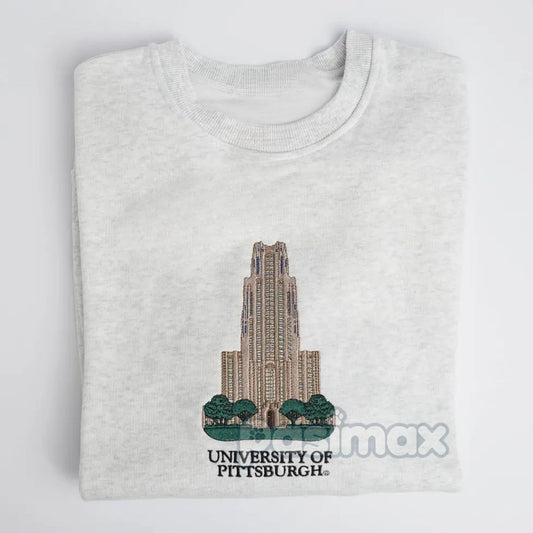Embroidered University of Pittsburgh Sweatshirt – Pitt Panthers Crewneck-Pasimax