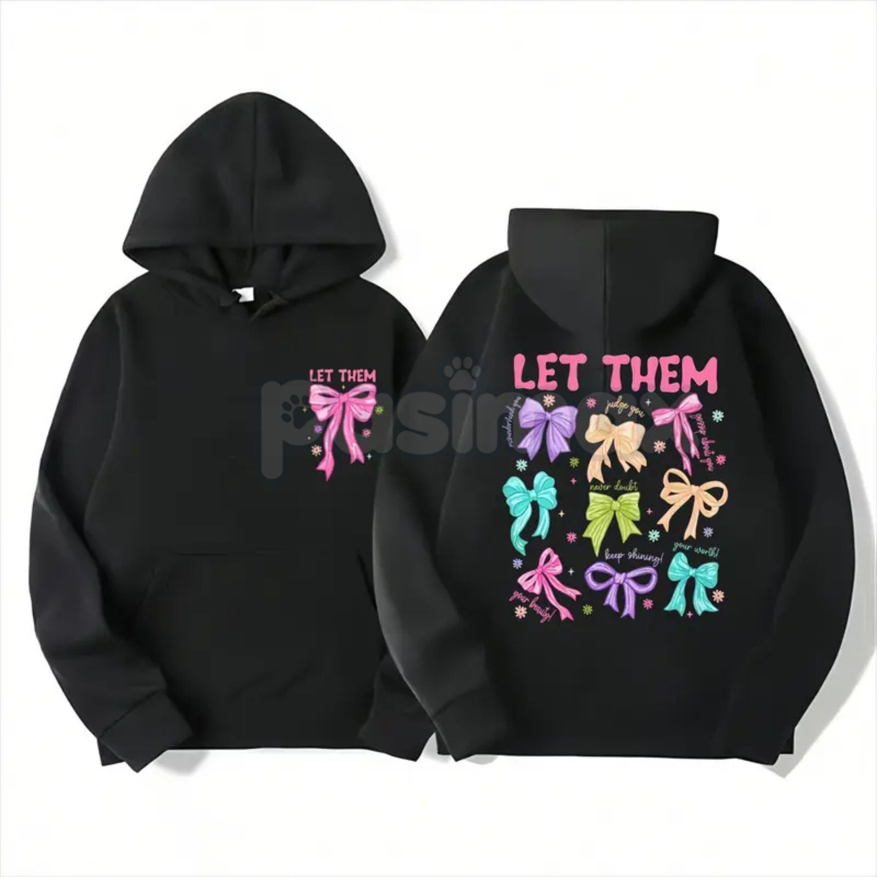 Empowering "LET THEM" Motif Shirt – Stylish Statement Hoodie & Minimalist Motivational Sweatshirt-Pasimax