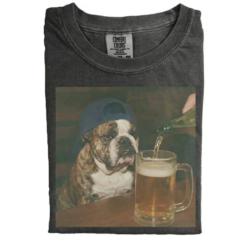 Comfort Colors® Custom Dog Breeds Beer T-Shirt – Vintage 90s Funny Edgy Dog Meme Tee, Aesthetic Brewery Lover Dog Dad Gift Shirt